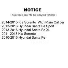 Load image into Gallery viewer, Rear Drilled Slot Brake Rotors Ceramic Pad Kit For Hyundai Santa Fe Sport Kia XL