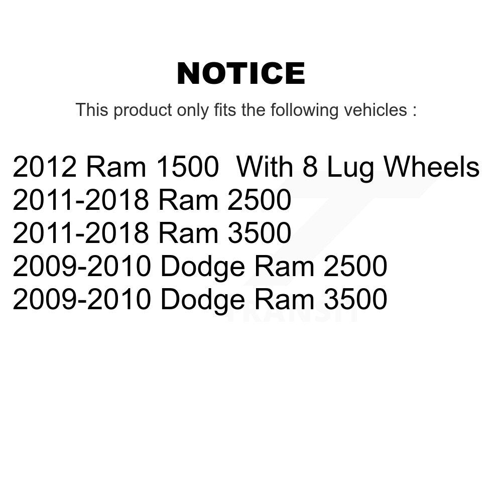 Kit de plaquettes en céramique pour Rotor de frein à disque, fente avant percée, pour Ram 2500 3500 1500 Dodge 