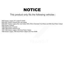 Charger l'image dans la galerie, Kit de plaquettes en céramique pour Rotors de frein à fente de forage avant, pour Subaru Legacy Forester Outback 