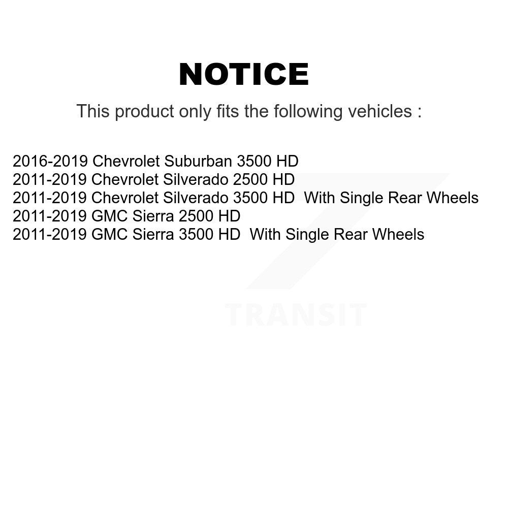 Front Rear Drilled Slot Brake Rotor Ceramic Pad Kit For Chevrolet Silverado 2500