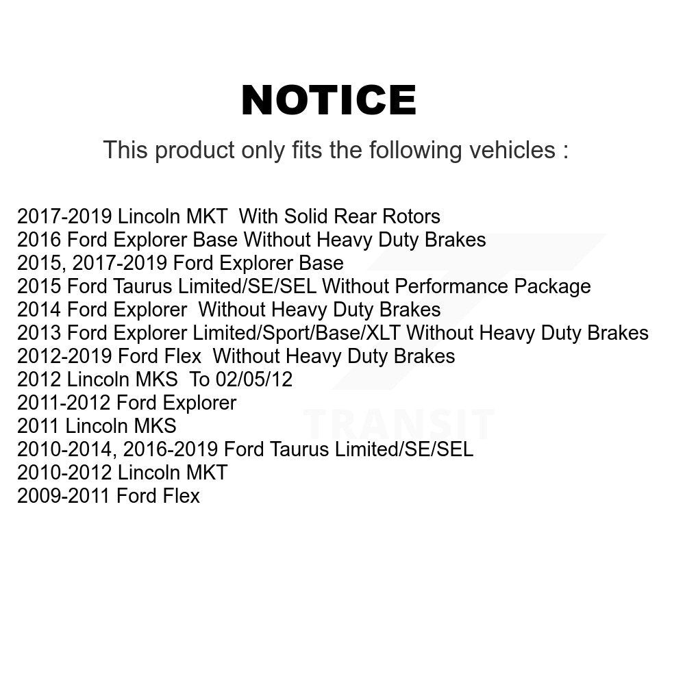 Front Rear Drill Slot Brake Rotors Ceramic Pad Kit For Ford Explorer Taurus Flex