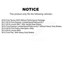 Load image into Gallery viewer, Front Rear Drilled Slot Brake Rotor Ceramic Pad Kit For Ford Explorer Police MKS