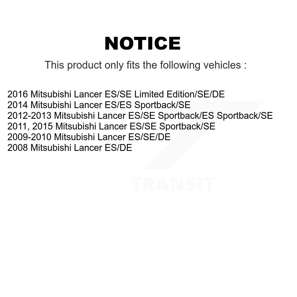 Front Rear Drilled Slot Disc Brake Rotor & Ceramic Pad Kit For Mitsubishi Lancer