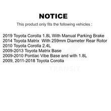 Charger l'image dans la galerie, Front Rear Drill Slot Brake Rotor Ceramic Pad Kit For Toyota Corolla Matrix Vibe