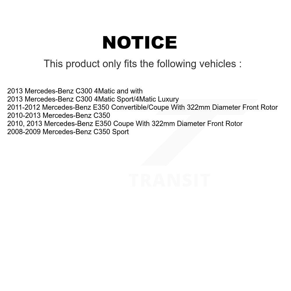 Front Rear Drilled Slot Brake Rotors Ceramic Pad Kit For Mercedes-Benz E350 C300