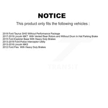 Load image into Gallery viewer, Rear Drill Slot Brake Rotor Ceramic Pad Kit For Ford Explorer Police Interceptor