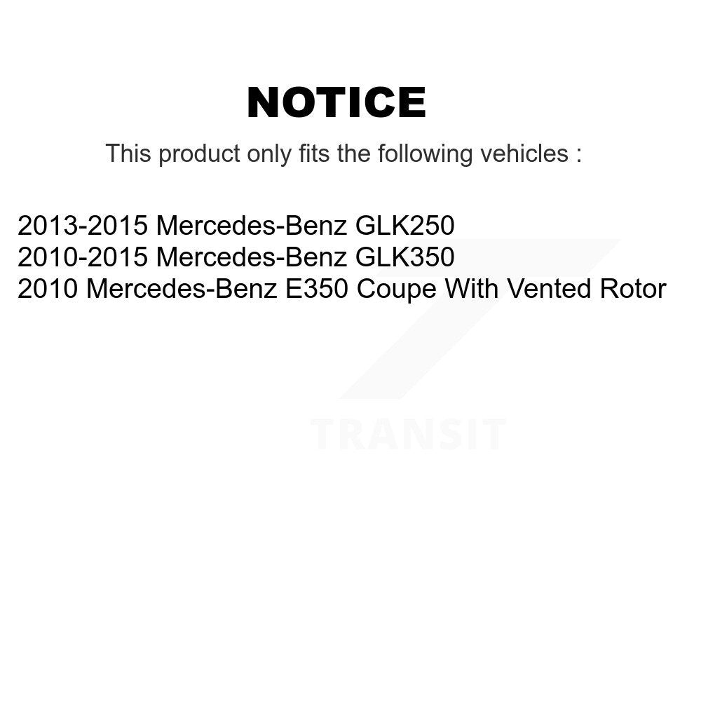 Rear Drill Slot Brake Rotor Ceramic Pad Kit For Mercedes-Benz GLK350 E350 GLK250