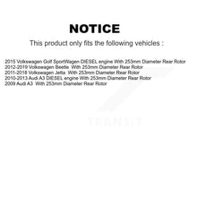 Load image into Gallery viewer, Rear Drilled Slot Brake Rotor &amp; Ceramic Pad Kit For Volkswagen Jetta Beetle Golf