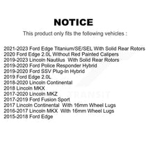 Load image into Gallery viewer, Rear Drill Slot Brake Rotor Ceramic Pad Kit For Ford Edge Fusion Lincoln Nautilus MKX MKZ KDT-100567