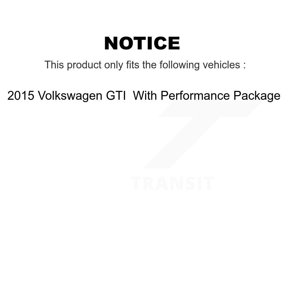 Front Rear Coated Drill Slot Disc Brake Rotor Ceramic Pad Kit For Volkswagen GTI