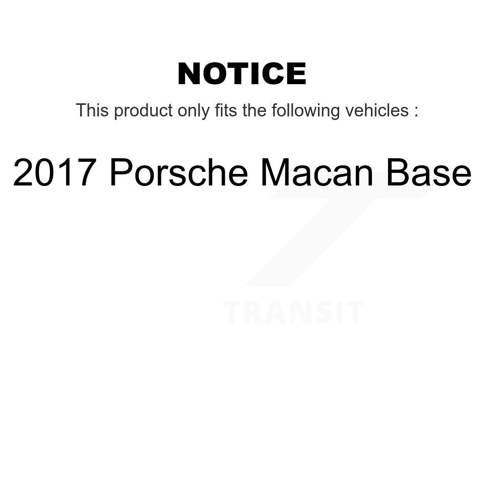 [Front+Rear] 2017 Porsche Macan Base Performance Drilled & Slotted Brake Rotor & Ceramic Pads Kit For Max Braking