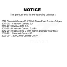Load image into Gallery viewer, Rear Drilled Slot Brake Rotors Ceramic Pad Kit For Chevrolet Camaro Cadillac CTS