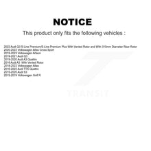 Load image into Gallery viewer, Rear Drill Slot Brake Rotors Ceramic Pad Kit For Volkswagen Atlas Audi Golf R S3