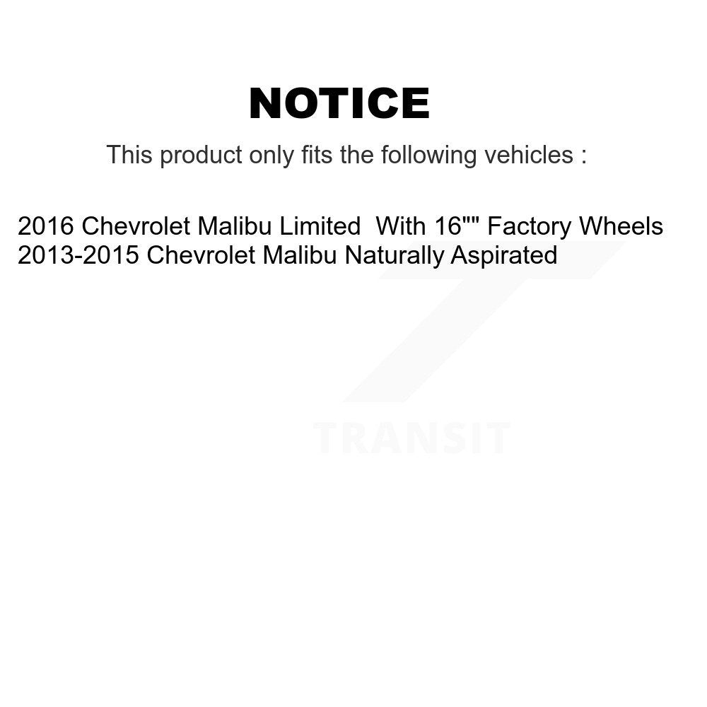 Front Rear Drilled Slot Brake Rotor Ceramic Pad Kit For Chevrolet Malibu Limited