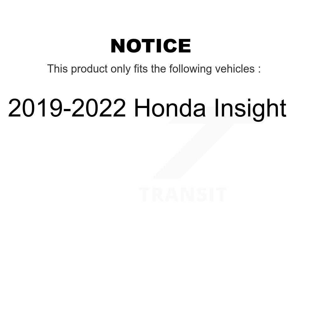 [Front+Rear] 2019-2022 Honda Insight Performance Drilled & Slotted Brake Rotor & Ceramic Pads Kit For Max Braking