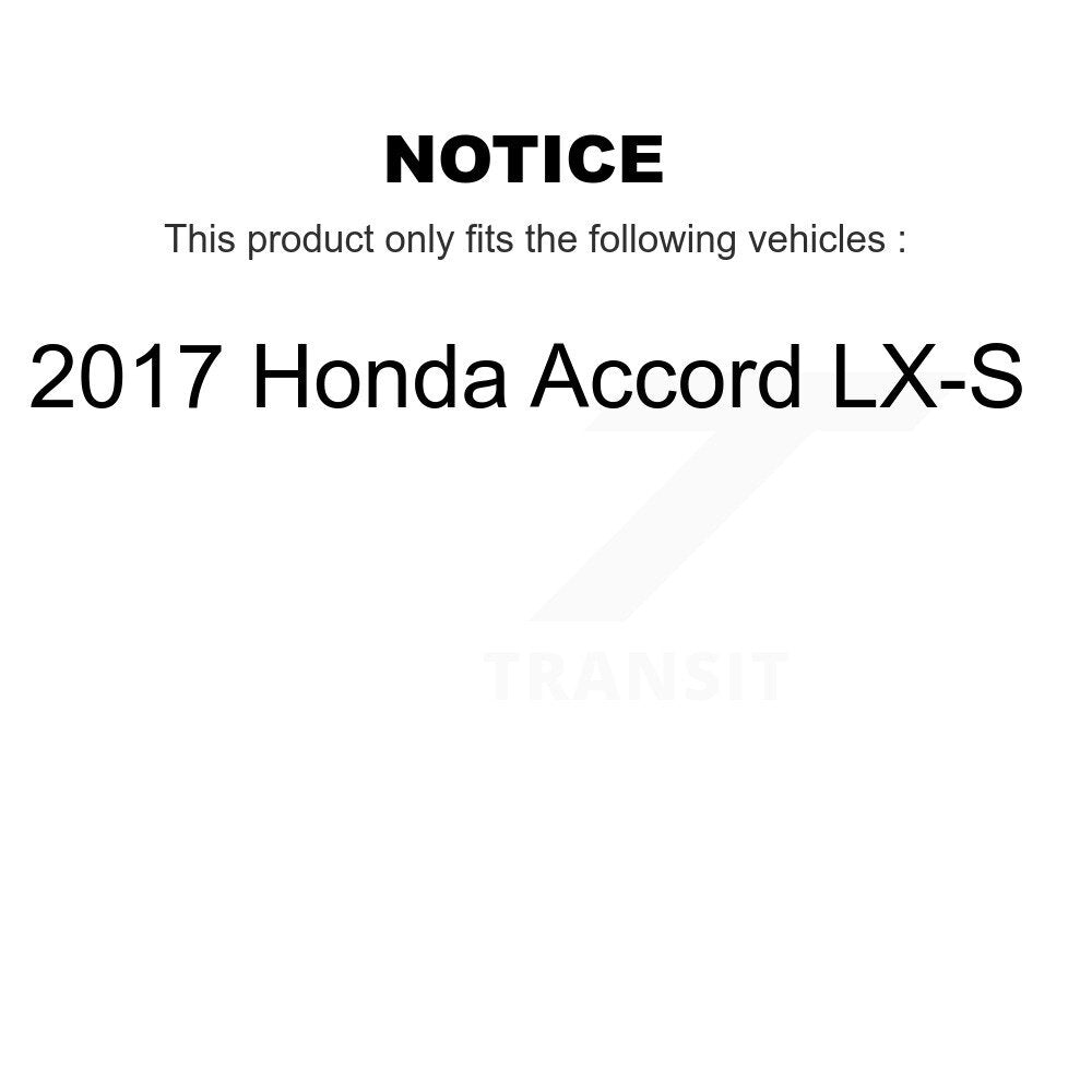 [Front+Rear] 2017 Honda Accord LX-S Performance Drilled & Slotted Brake Rotor & Ceramic Pads Kit For Max Braking