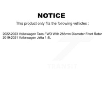 Charger l'image dans la galerie, Front Rear Drill Slot Disc Brake Rotor Ceramic Pad Kit For Volkswagen Jetta Taos