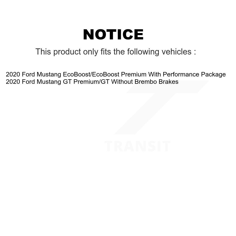 Front Rear Coated Drilled Slot Disc Brake Rotor Ceramic Pad Kit For Ford Mustang