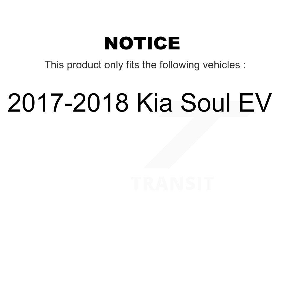 [Front+Rear] 2017-2019 Kia Soul EV Performance Drilled & Slotted Brake Rotor & Ceramic Pads Kit For Max Braking