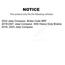 Charger l'image dans la galerie, Rear Coated Drilled Slotted Disc Brake Rotors &amp; Ceramic Pad Kit For Jeep Compass