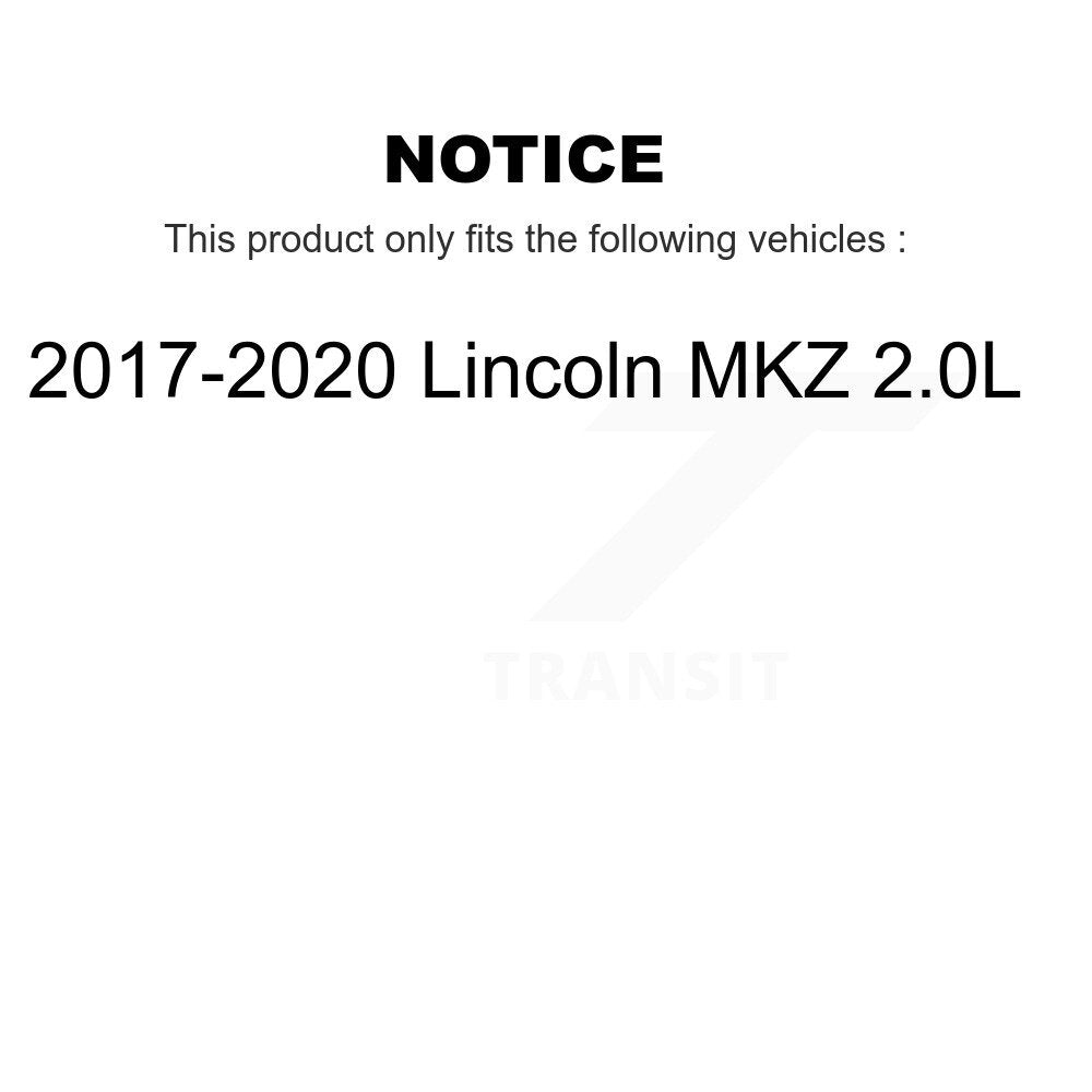 Front Coated Drilled Slot Disc Brake Rotor Ceramic Pad Kit For 2017-2020 Lincoln MKZ 2.0L KDT-101320
