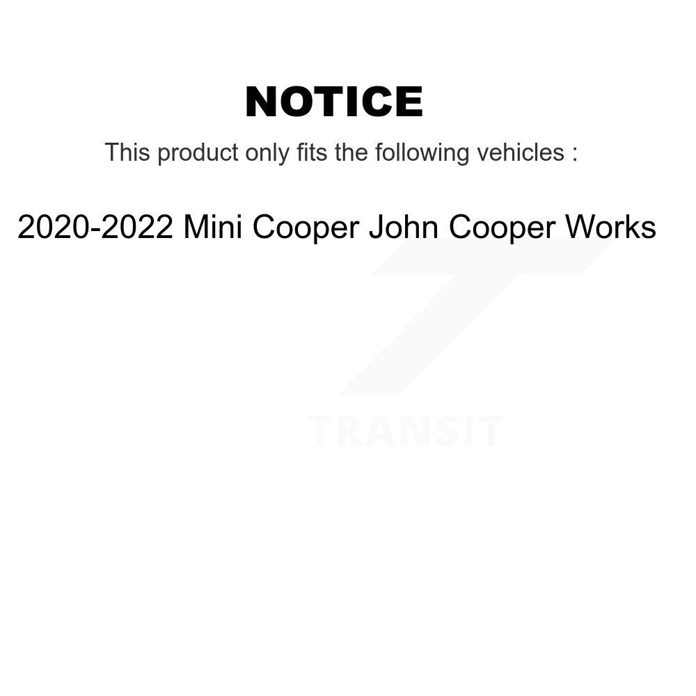 Front Drill Slot Brake Rotors Ceramic Pad Kit For 2020-2022 Mini Cooper John Works KDT-101325