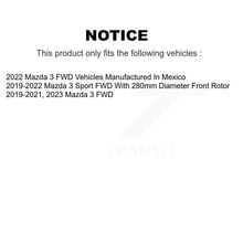 Load image into Gallery viewer, Front Coated Drilled Slotted Disc Brake Rotors And Ceramic Pads Kit For Mazda 3 Sport FWD KDT-101326
