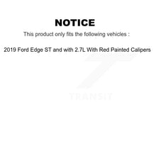 Load image into Gallery viewer, Front Rear Drill Slot Brake Rotor Ceramic Pad Kit For Ford Edge With Red Painted Calipers KDT-101331
