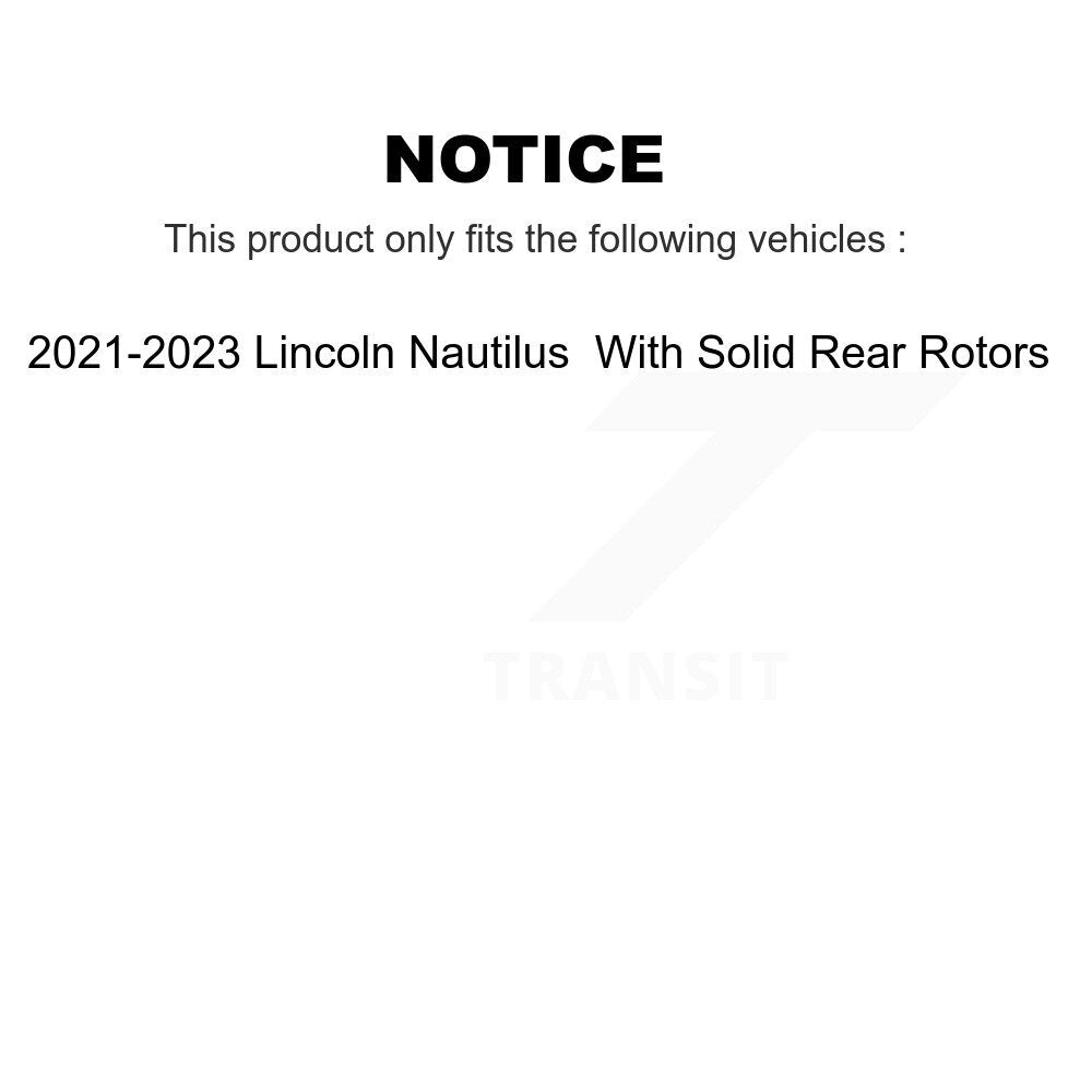 Front Rear Coated Drilled Slotted Disc Brake Rotor & Ceramic Pad Kit For Lincoln Nautilus KDT-101334
