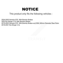 Charger l'image dans la galerie, Front Rear Coated Drill Slot Disc Brake Rotor Ceramic Pad Kit For Kia Stinger Genesis G70 KDT-101341