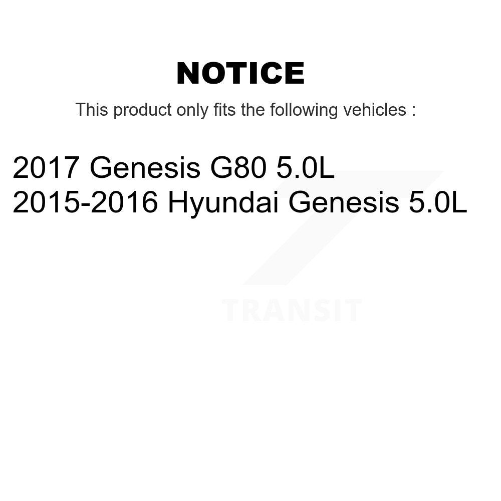 Front Rear Coat Drill Slot Disc Brake Rotors Ceramic Pad Kit For Hyundai Genesis G80 5.0L KDT-101380