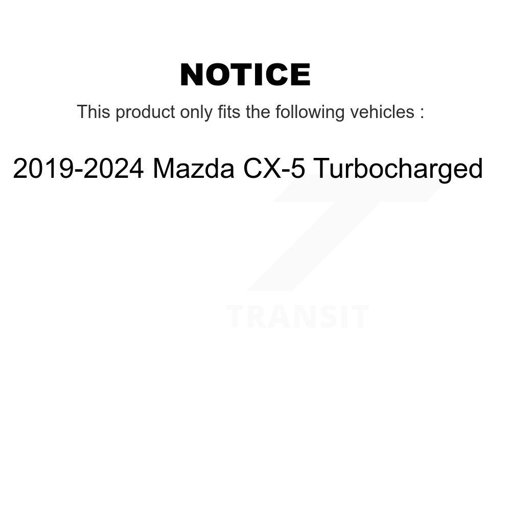Front Rear Drilled Slot Brake Rotor Ceramic Pad Kit For 2019-2024 Mazda CX-5 Turbocharged KDT-101385
