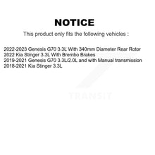 Load image into Gallery viewer, Rear Coated Drilled Slotted Disc Brake Rotors Ceramic Pad Kit For Genesis G70 Kia Stinger KDT-101406