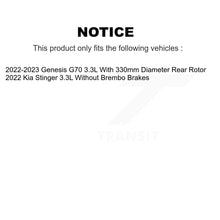 Load image into Gallery viewer, Rear Coated Drill Slot Disc Brake Rotors Ceramic Pad Kit For Genesis G70 Kia Stinger 3.3L KDT-101407