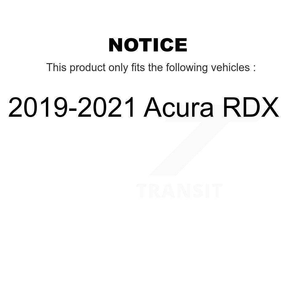 Rear Coated Drilled Slotted Disc Brake Rotors And Ceramic Pad Kit For 2019-2021 Acura RDX KDT-101409