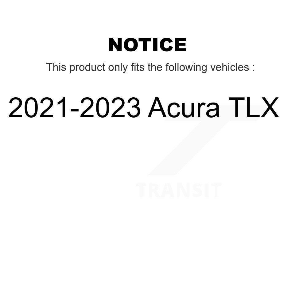 Rear Coated Drilled Slotted Disc Brake Rotors And Ceramic Pad Kit For 2021-2023 Acura TLX KDT-101435