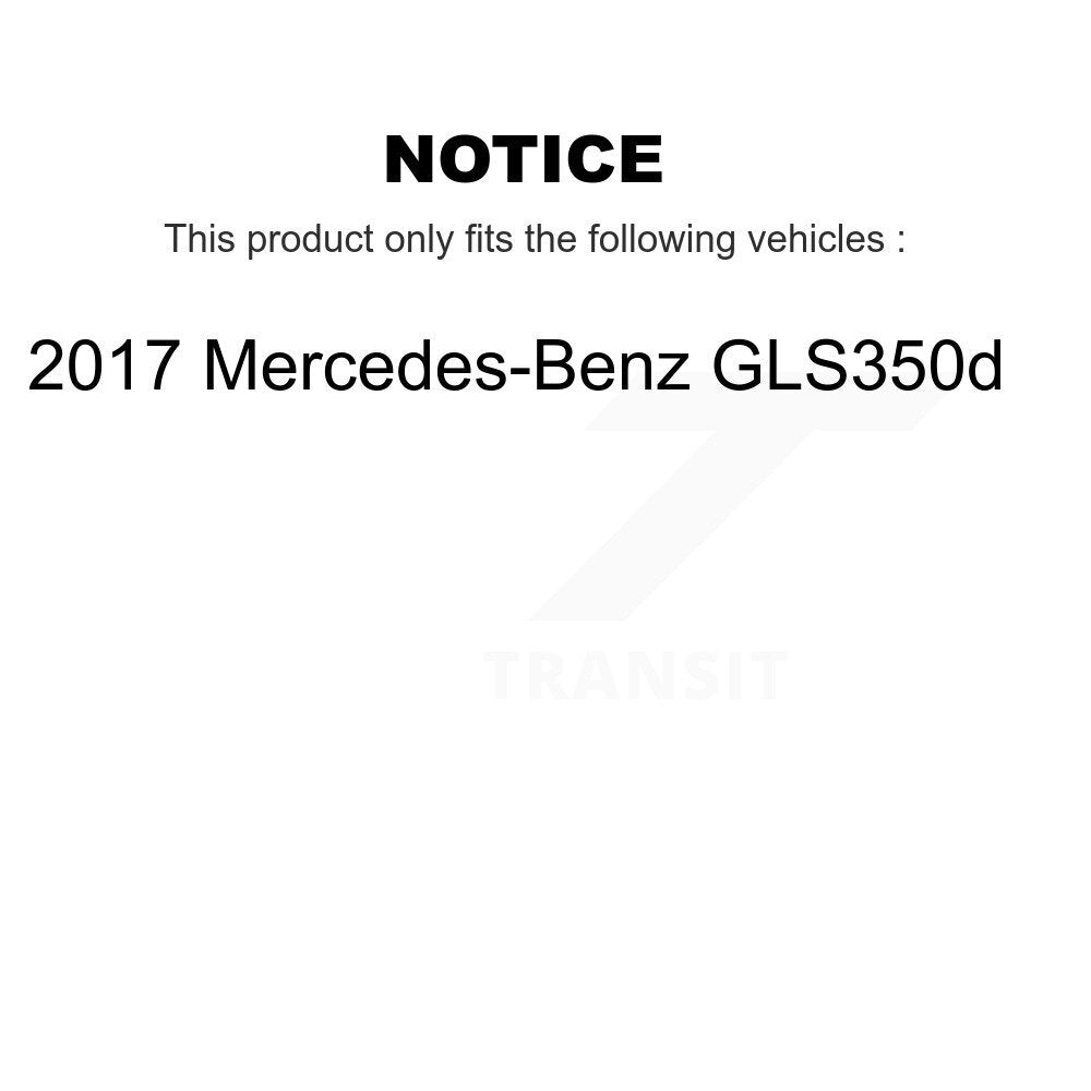 Front Rear Drilled Slot Disc Brake Rotor & Ceramic Pad Kit For 2017 Mercedes-Benz GLS350d KDT-101867