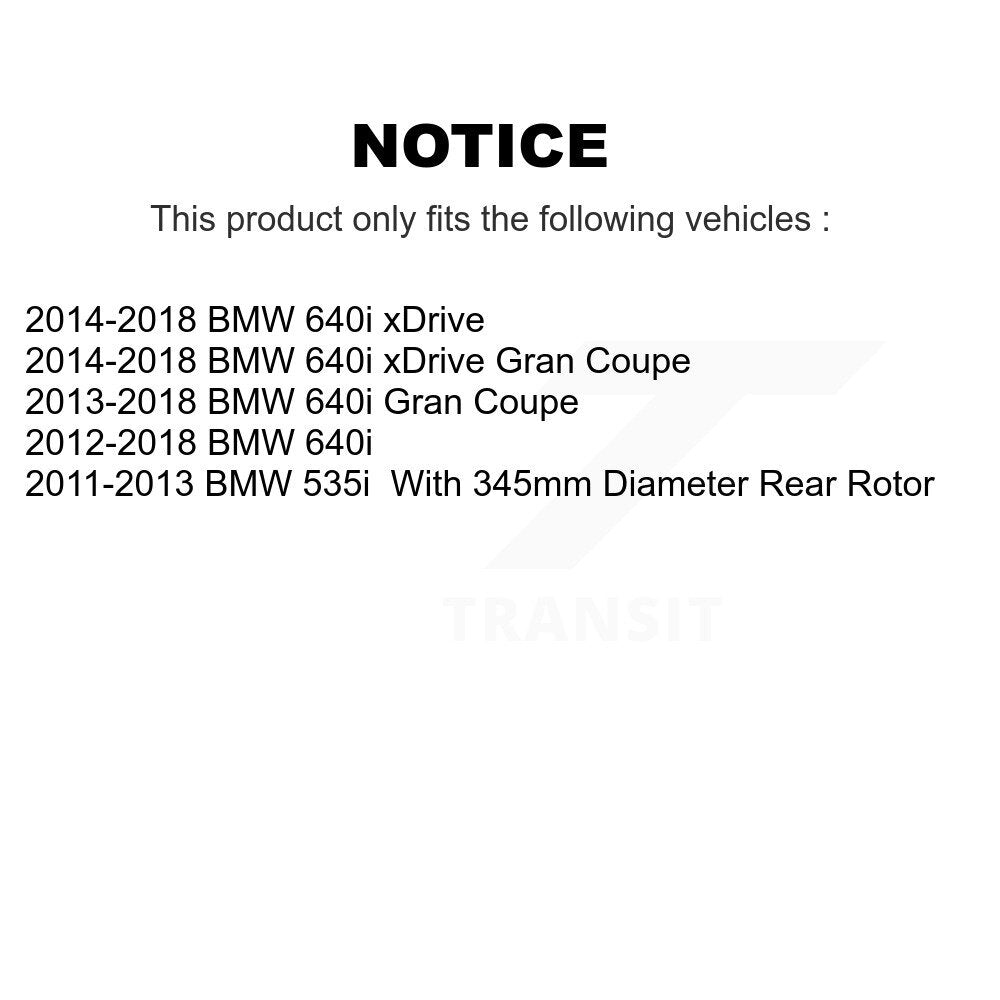 Front Rear Drilled Slot Brake Rotor & Ceramic Pad Kit For BMW 640i xDrive Gran Coupe 535i KDT-101876