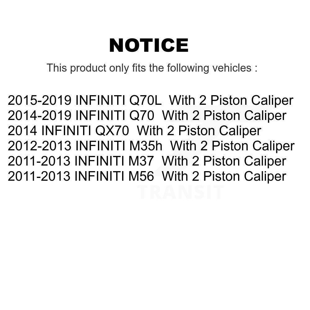 Front Rear Drill Slot Brake Rotor Ceramic Pad Kit For INFINITI M37 QX70 Q70 Q70L M56 M35h KDT-101885