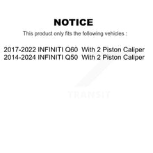 Load image into Gallery viewer, Front Rear Coated Drilled Slotted Disc Brake Rotor &amp; Ceramic Pad Kit For INFINITI Q50 Q60 KDT-101886