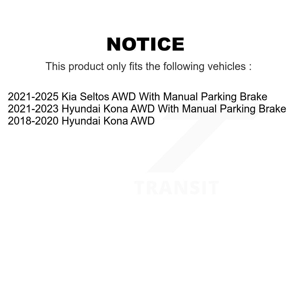 Front Rear Coated Drill Slot Disc Brake Rotor Ceramic Pad Kit For Hyundai Kona Kia Seltos KDT-101888