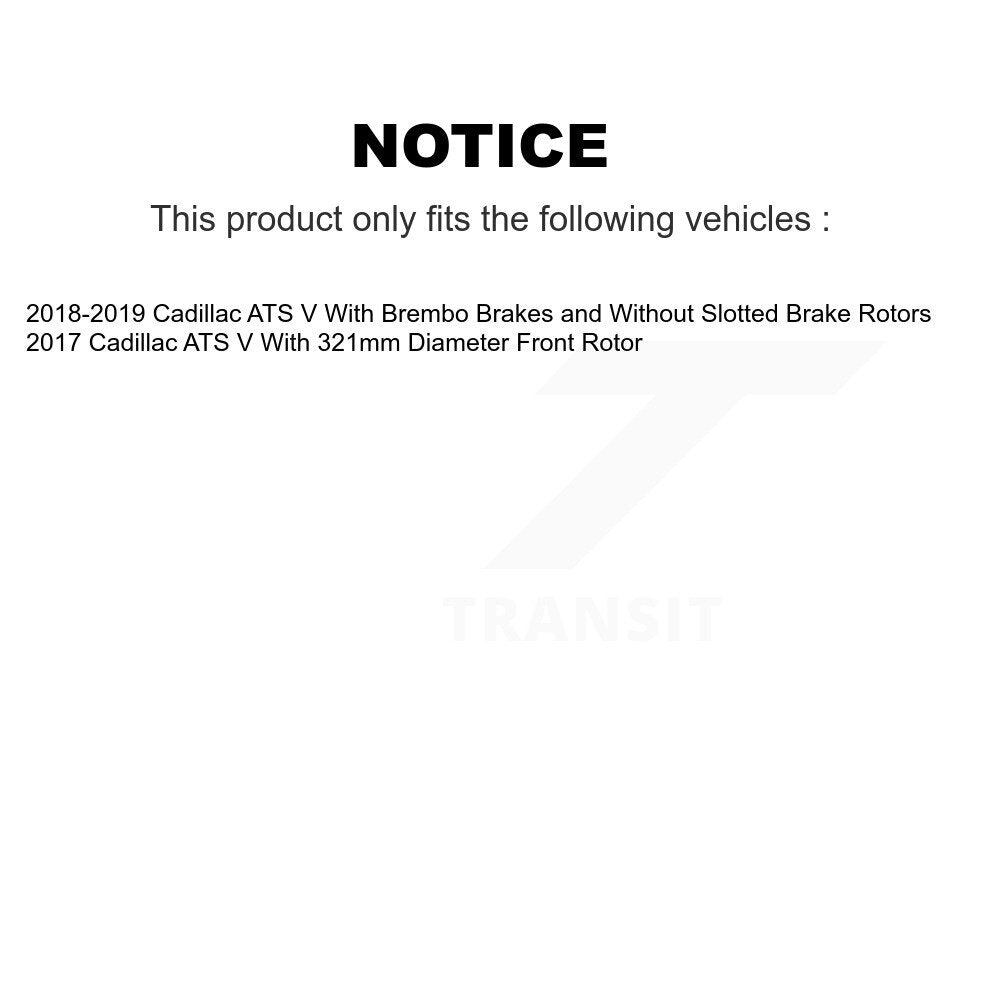 Front Rear Coated Drilled Slotted Disc Brake Rotor And Ceramic Pad Kit For Cadillac ATS V KDT-101902