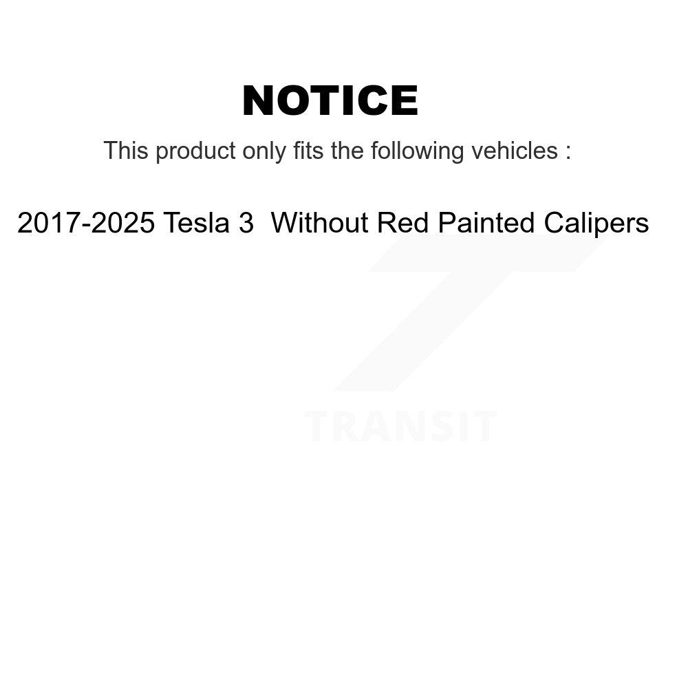 Front Rear Drill Slot Brake Rotors Ceramic Pad Kit For Tesla 3 With Gray Painted Calipers KDT-101924