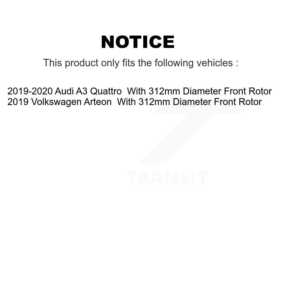 Front Rear Drilled Slot Brake Rotor Ceramic Pad Kit For Volkswagen Arteon Audi A3 Quattro KDT-101927