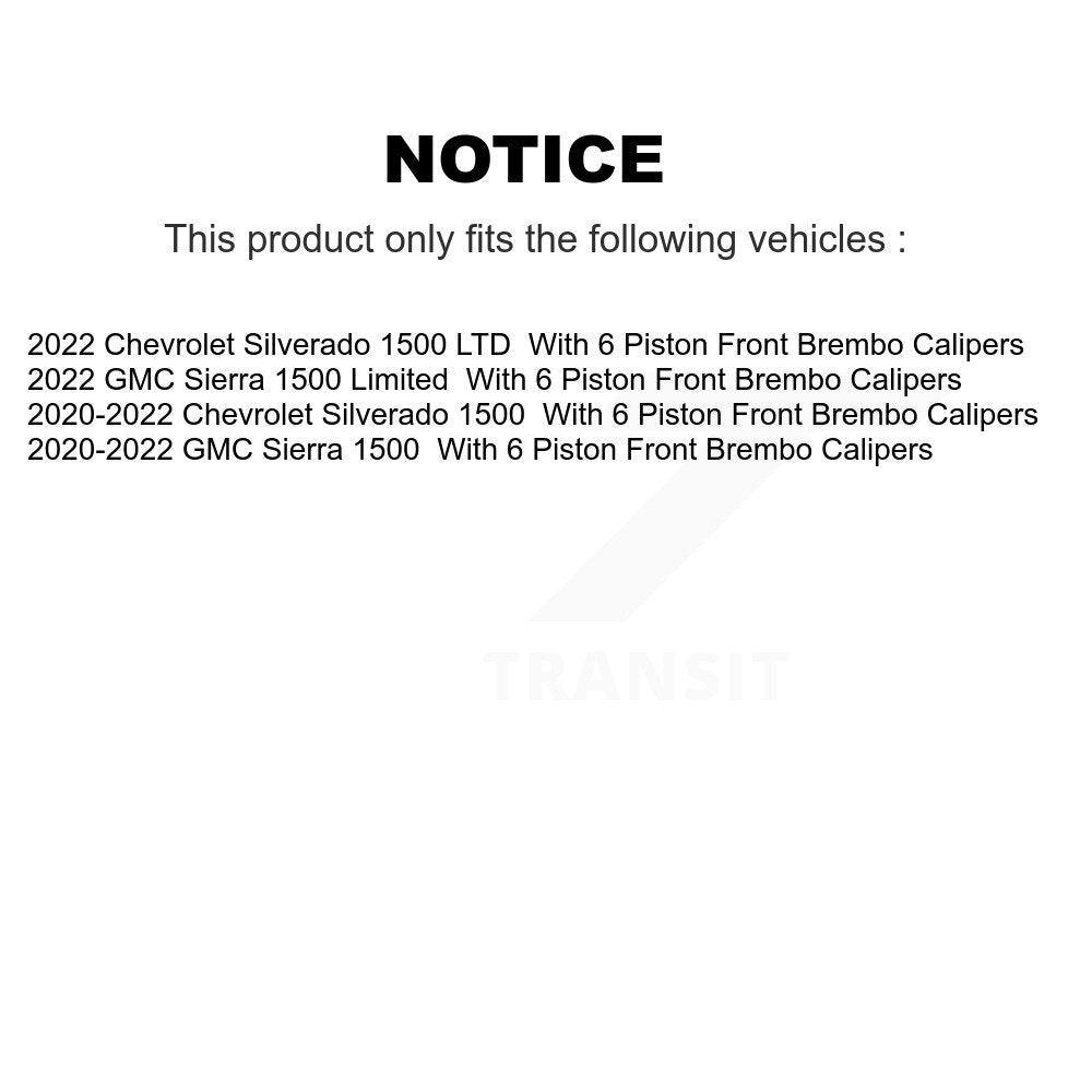 Front Rear Drill Slot Brake Rotor Ceramic Pad Kit For GMC Sierra 1500 Chevrolet Silverado KDT-101932