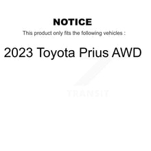 Load image into Gallery viewer, Front Rear Coated Drilled Slot Disc Brake Rotor Ceramic Pad Kit For 2023 Toyota Prius AWD KDT-101937