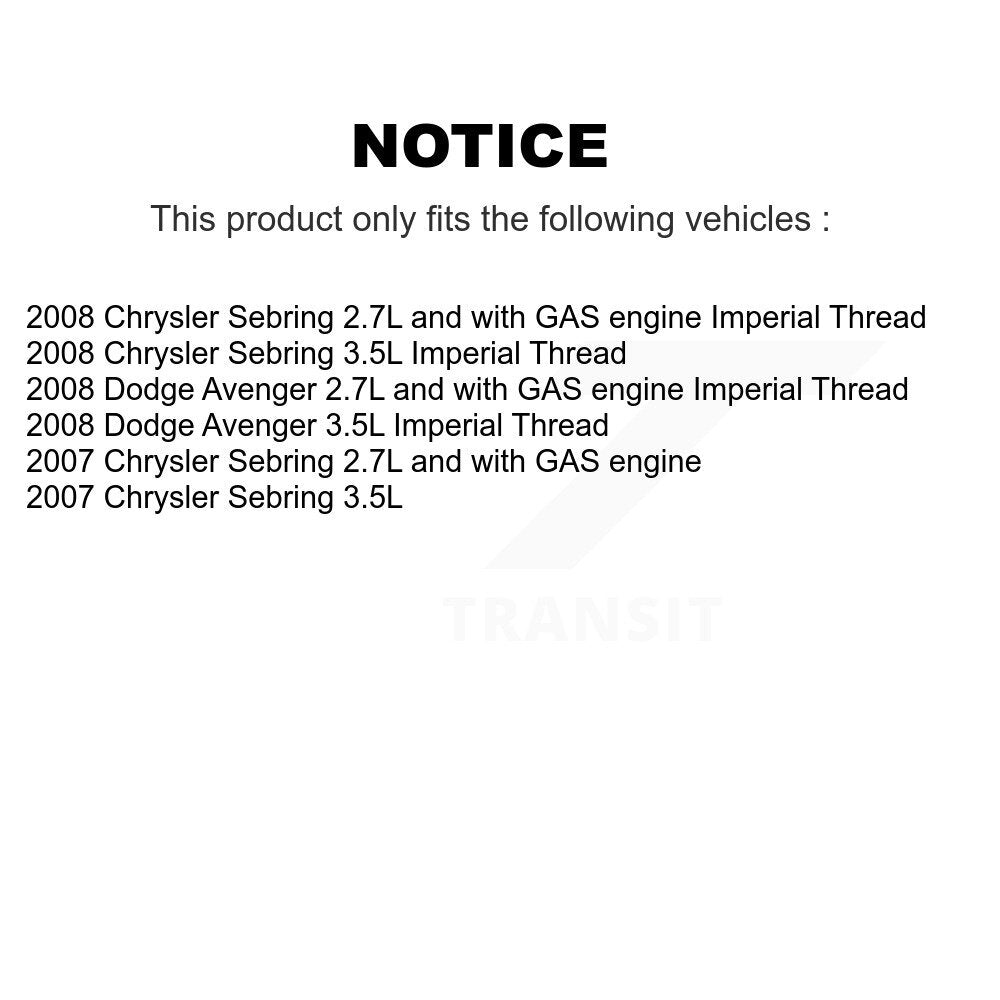 Air Cabin Engine Oil Filters (3 Total) Kit For Chrysler Sebring Dodge KFM-100148