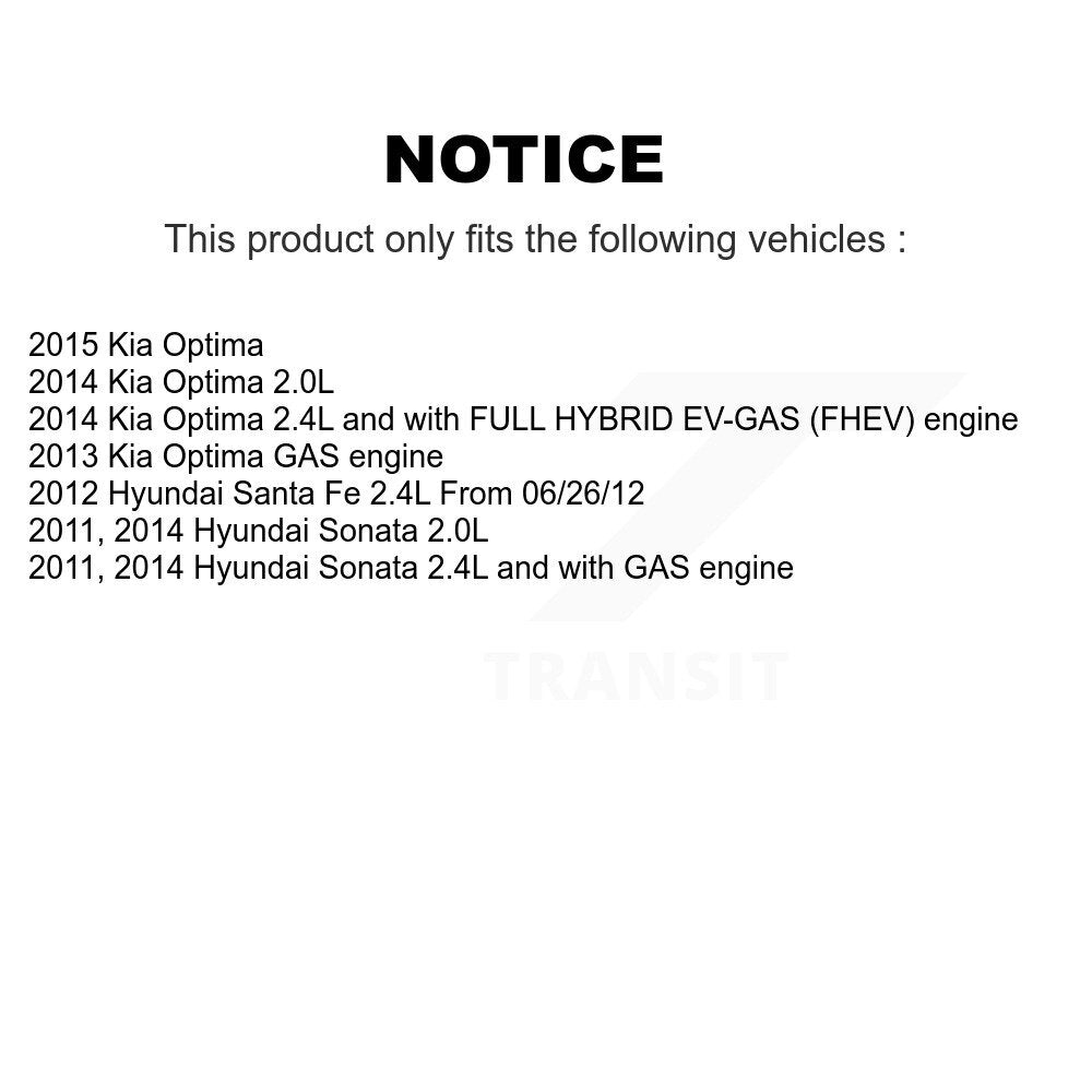 Air Cabin Engine Oil Filters (3 Total) Kit For Hyundai Kia Optima Sonata