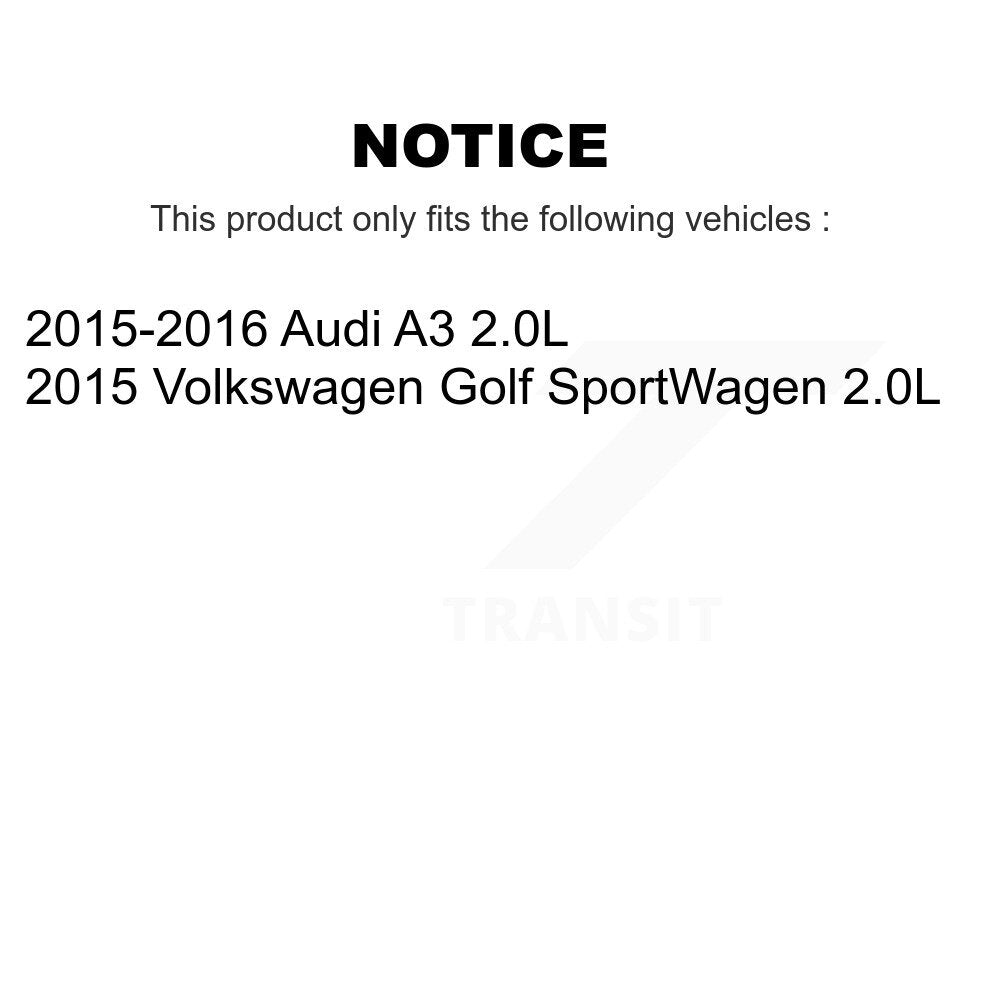 Air Cabin Engine Cartridge Oil Filters (3 Total) Kit For Volkswagen Golf Audi A3