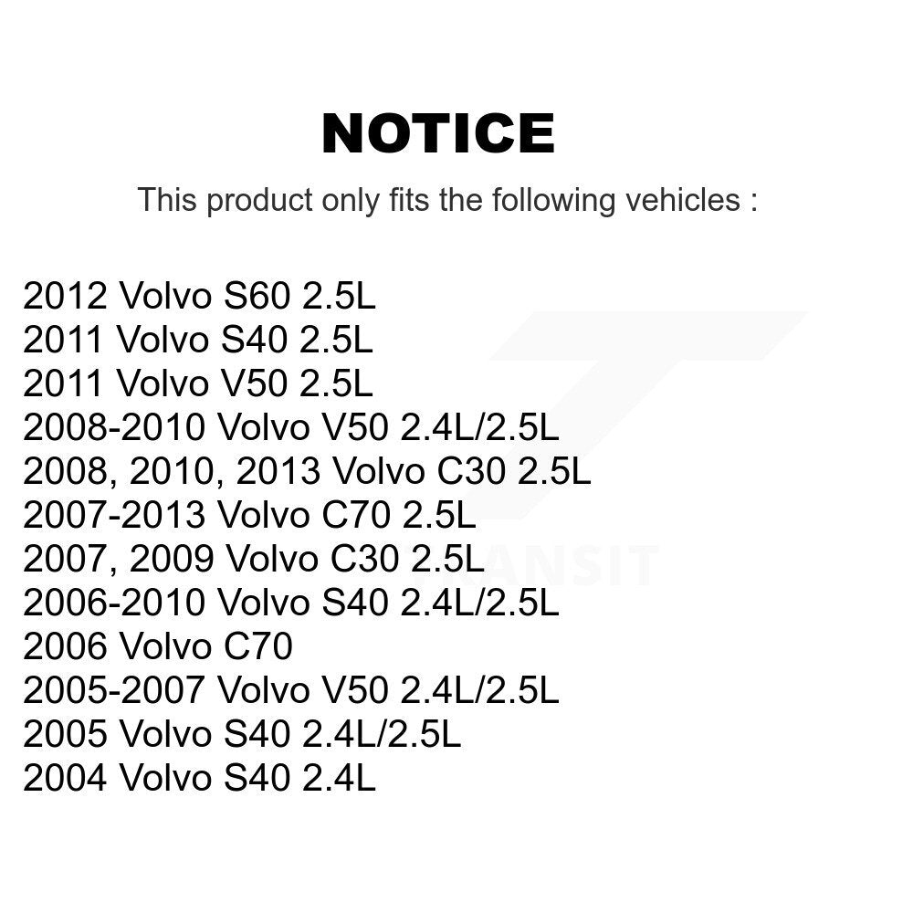 Air Cabin Engine Cartridge Oil Filters (3 Total) Kit For Volvo S40 C30 S60 V50